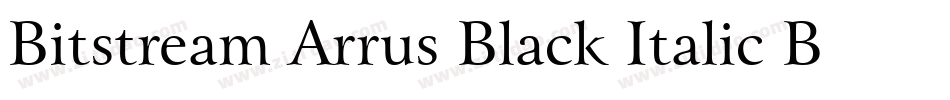 Bitstream Arrus Black Italic BT字体转换